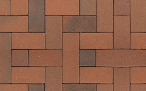 Клинкерная тротуарная брусчатка мозаичная (8 частей) ABC Recker-bunt, 180*118/60*60*52 мм